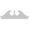 Ekena Millwork Rams Head Architectural Grade PVC Combination Pediment, 80"W x 26-7/8"H x 2-3/4"P PEDPC080X270RHP00 - alternate 4